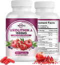 Urolithin A Supplement 1000 mg with Resveratrol, Pomegranate Extract, Green Tea, Vitamin C, E, 120 Capsules U7415
