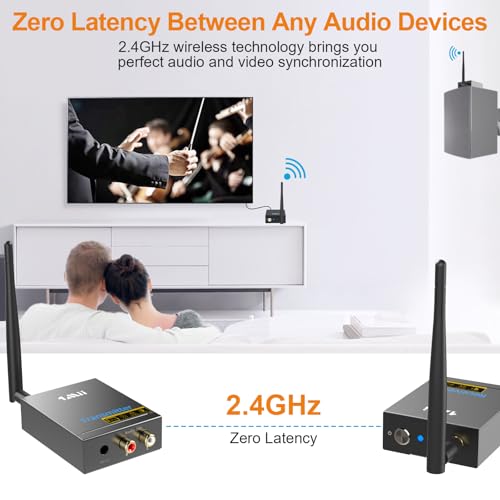 2.4Ghz Wireless Audio Transmitter Receiver with RCA Out/Input Y191