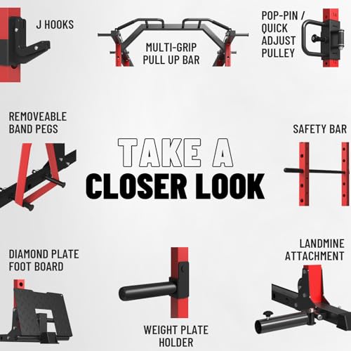 Power Cage with Cable Crossover System for Home Gym E9847