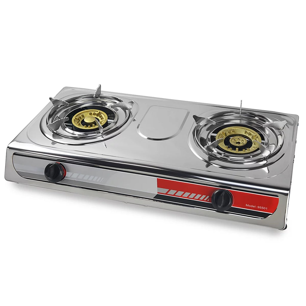 2 Burner Gas Propane Stove with Regulator and Hose N644