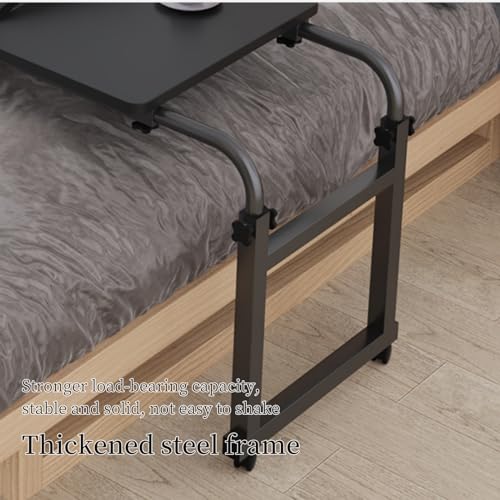 Adjustable Height Black Overbed Table with Wheels O3941