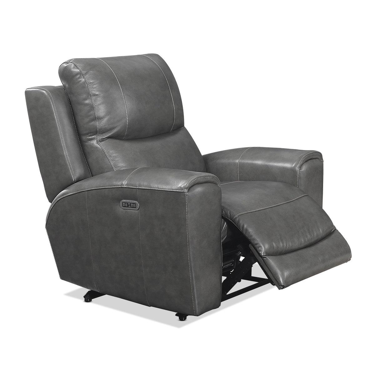 Ivory Leather Power Reclining Chair H981183