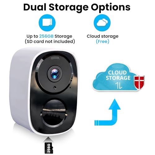 2K Wireless Outdoor Security Camera with Spotlight Siren Alarm J998075