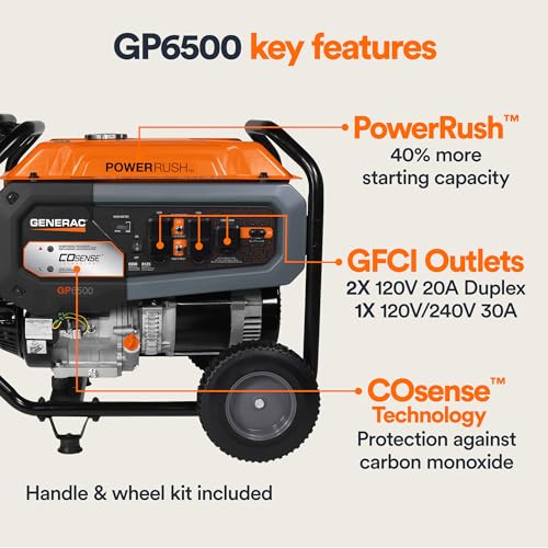 8,000-Watt Gas-Powered Portable Generator with Electric Start V608533