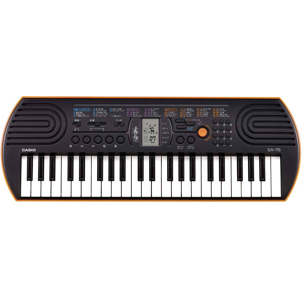 44-Key Electronic Mini Keyboard Black Orange I162