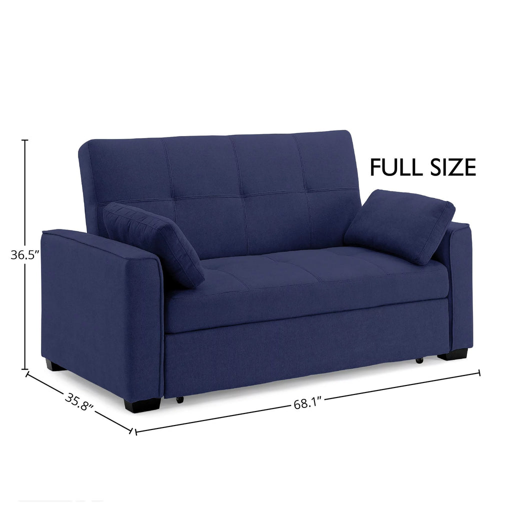 Navy Chenille Sleeper Sofa P285293