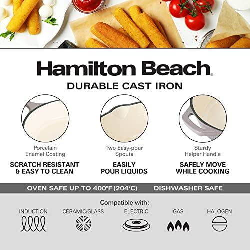 Cream Enameled Cast Iron Fry Pan 10-Inch A5432