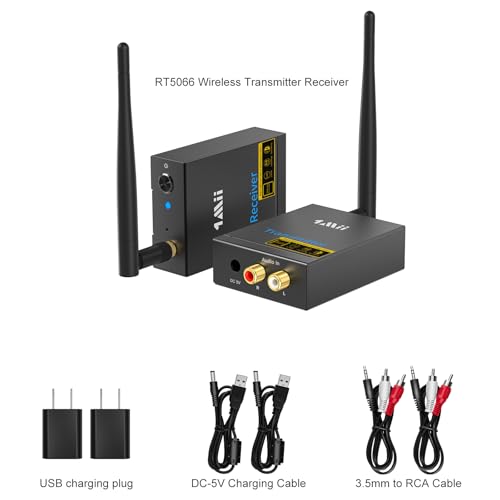 2.4Ghz Wireless Audio Transmitter Receiver with RCA Out/Input Y191