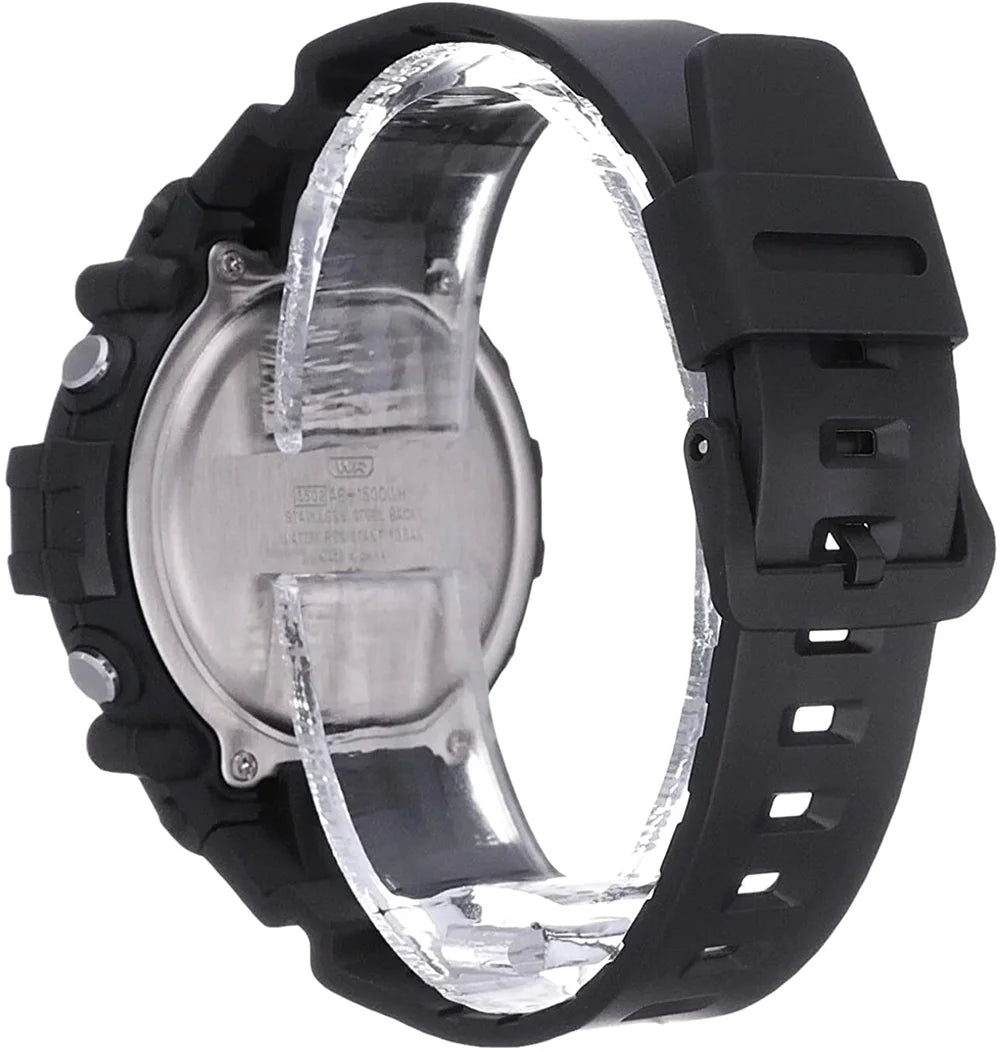 Black Digital Resin Strap Watch Q52944