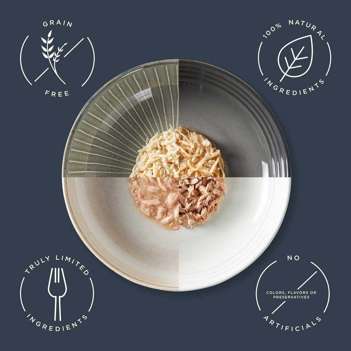 Natural Wet Cat Food Tuna Fillet with Sea Bream in Broth C393035