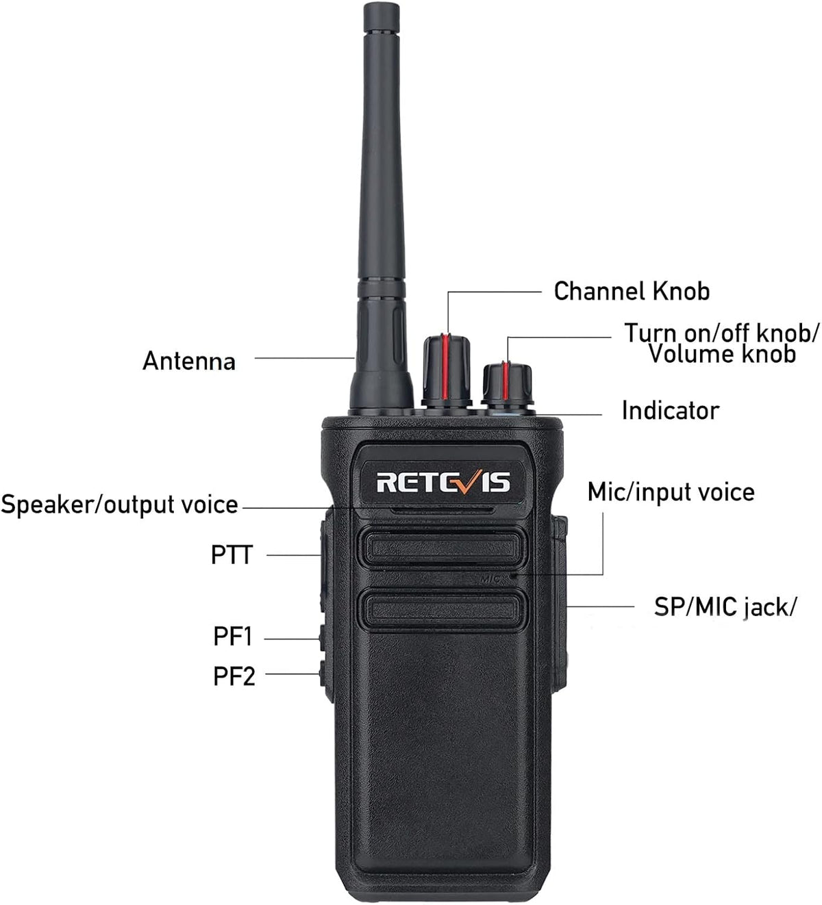 4 Pack IP67 Waterproof Two Way Radios T7848