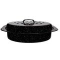Extra Large 20 lb Capacity Granite Oven Roaster Pan With Lid O978973