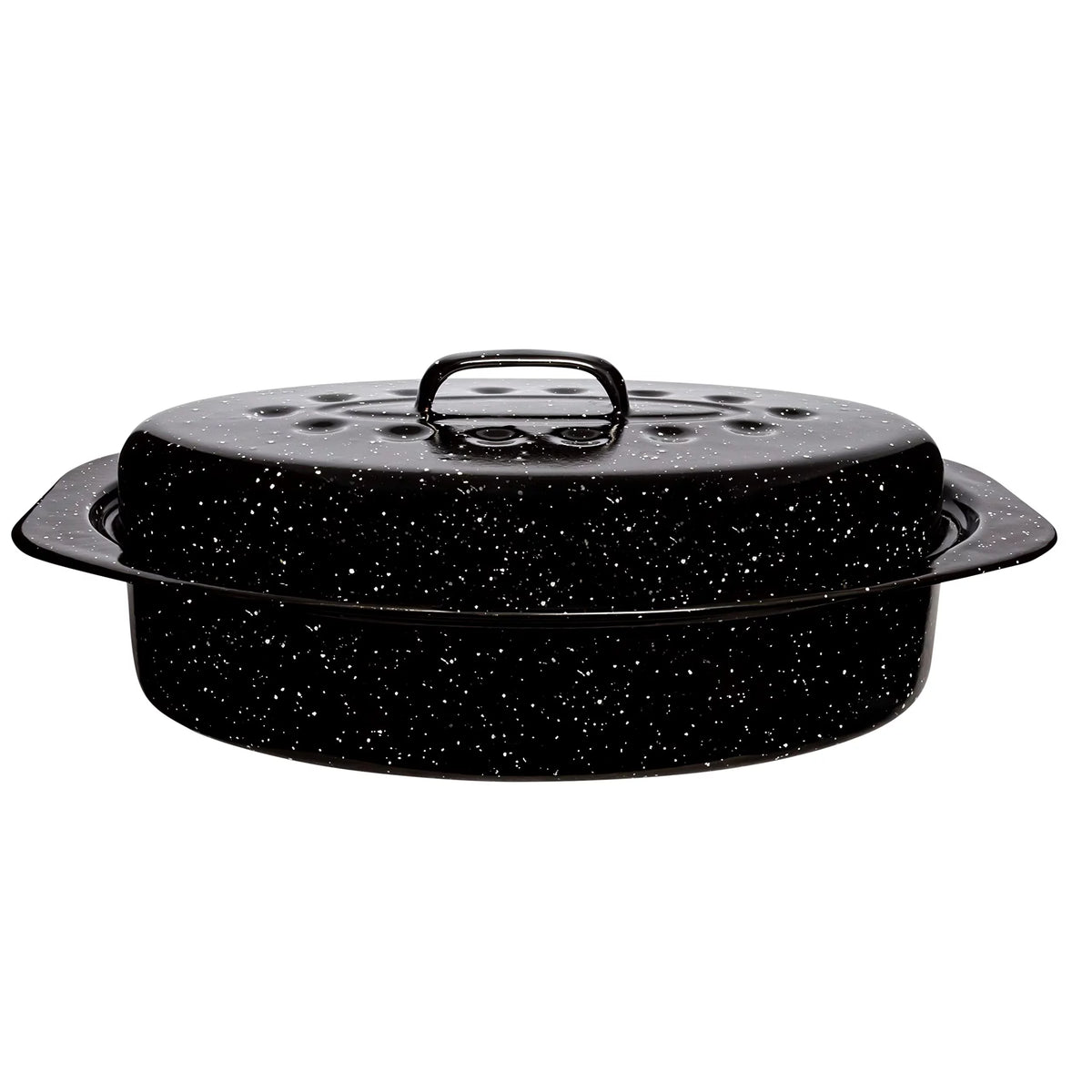 Extra Large 20 lb Capacity Granite Oven Roaster Pan With Lid O978973