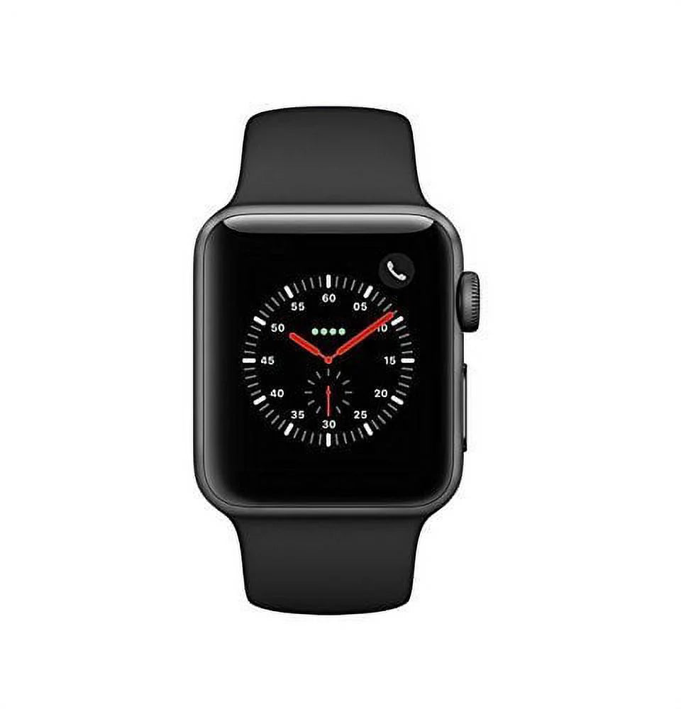 Apple Watch Series 3 38mm Space Gray Aluminum Case with Black Sport Band (GPS + Cellular LTE) F102