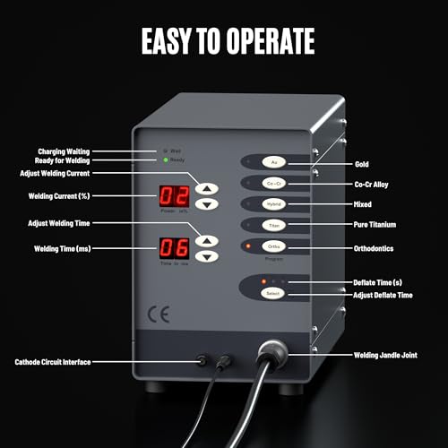Automatic Jewelry Welder CNC Spot Welder Machine 110V 100W Pulse Argon Arc Permanent Jewelry Welding Kit 50A-600A P39180