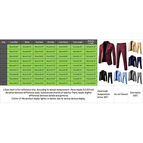 Men’s Blazer Set Slim 2 Piece Suit Set Plus Size Suit Jacket and Dress Pants Sets Q510