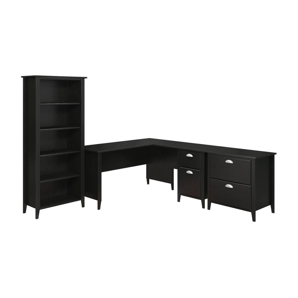 60W L Desk with Bookcase and Lateral File O878740