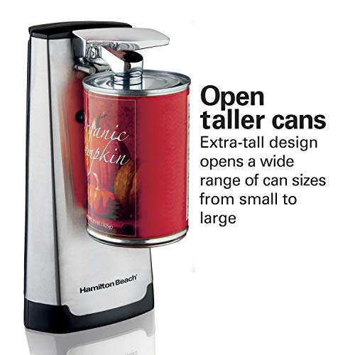 Brushed Stainless Steel Electric Can Opener with Knife Sharpener B921