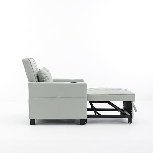 Blue Tech Cloth 3-in-1 Convertible Pull Out Couch Z81310