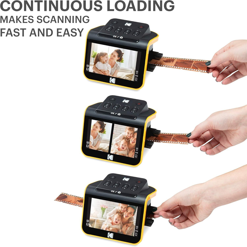 Film and Slide Scanner with 5" LCD Screen, Convert Color & B&W Negatives & Slides 35mm, 126, 110 Film to 22MP JPEG Digital Photos X700