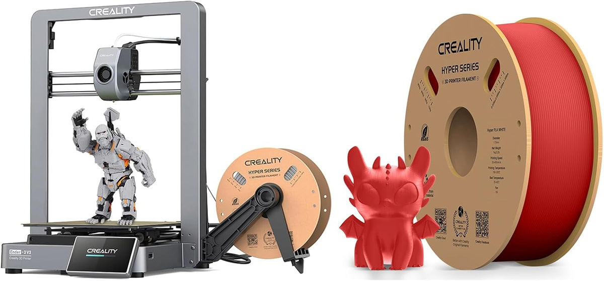 3D Printer with 600mm/s Printing Speed, Direct Drive Extruder, 60W Hotend Heater, Red PLA Filament X74588