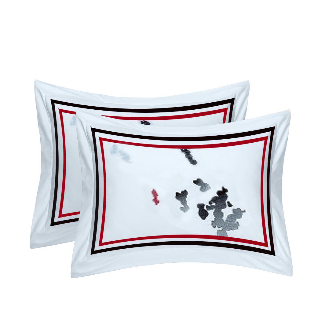 Florence Embroidered 100% Cotton 3-Piece  Duvet Cover Set