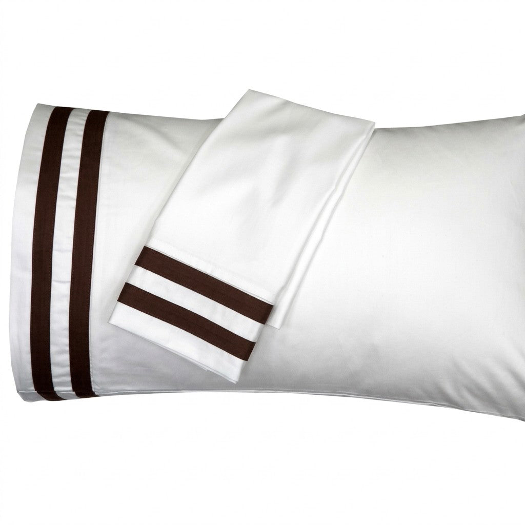Banded Pillowcase Set Luxurious 608 Thread Count USA