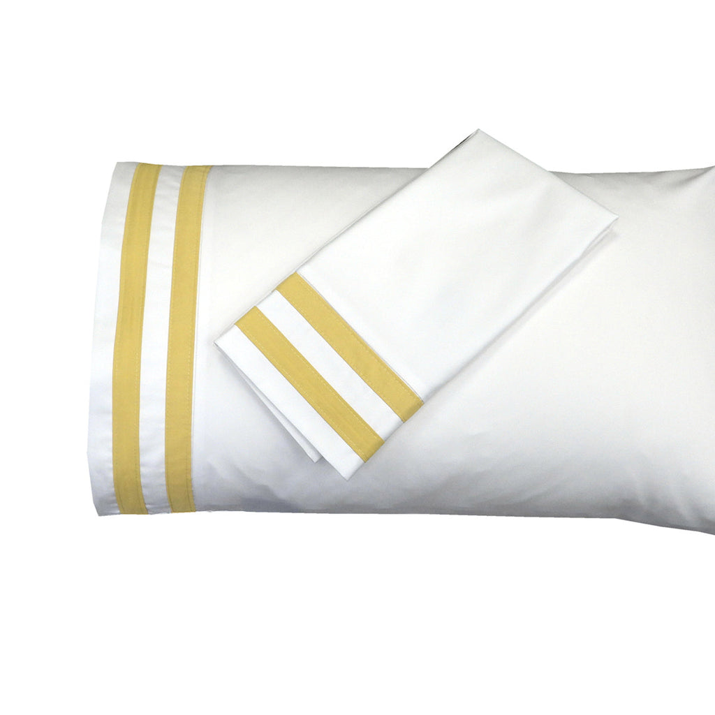 Banded Pillowcase Set Luxurious 608 Thread Count USA