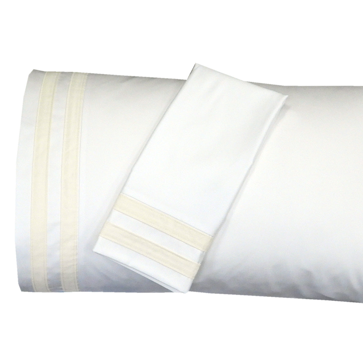 Banded Pillowcase Set Luxurious 608 Thread Count USA