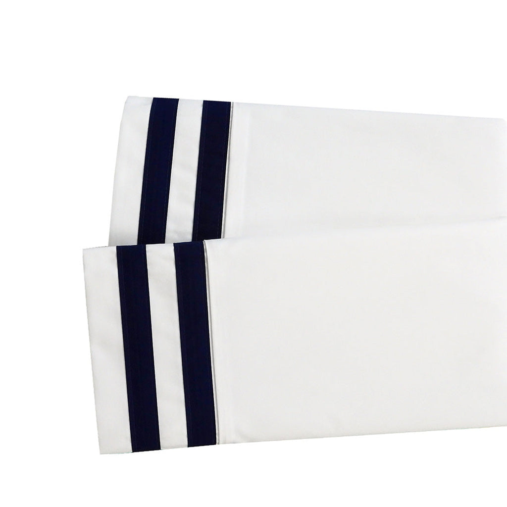 Banded Pillowcase Set Luxurious 608 Thread Count USA