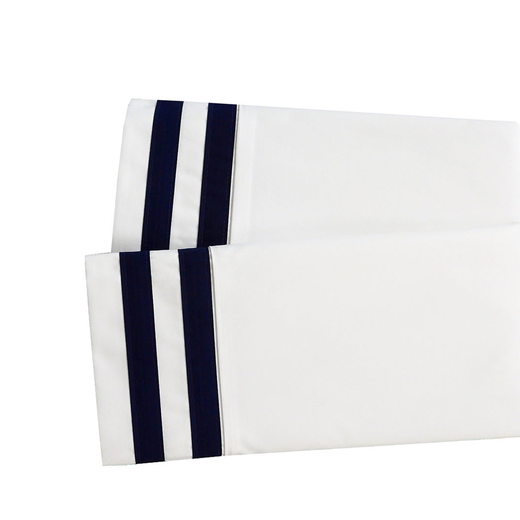 Banded Pillowcase Set Luxurious 608 Thread Count USA