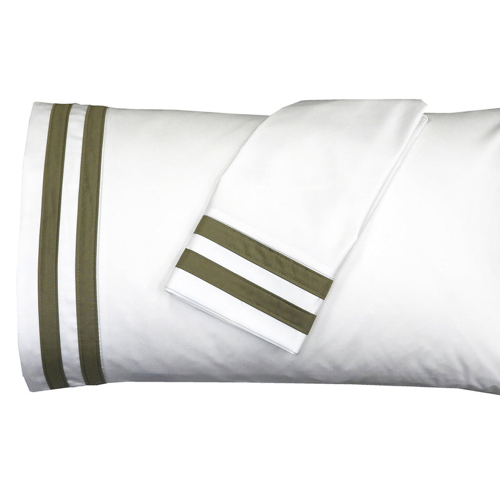 Banded Pillowcase Set Luxurious 608 Thread Count USA