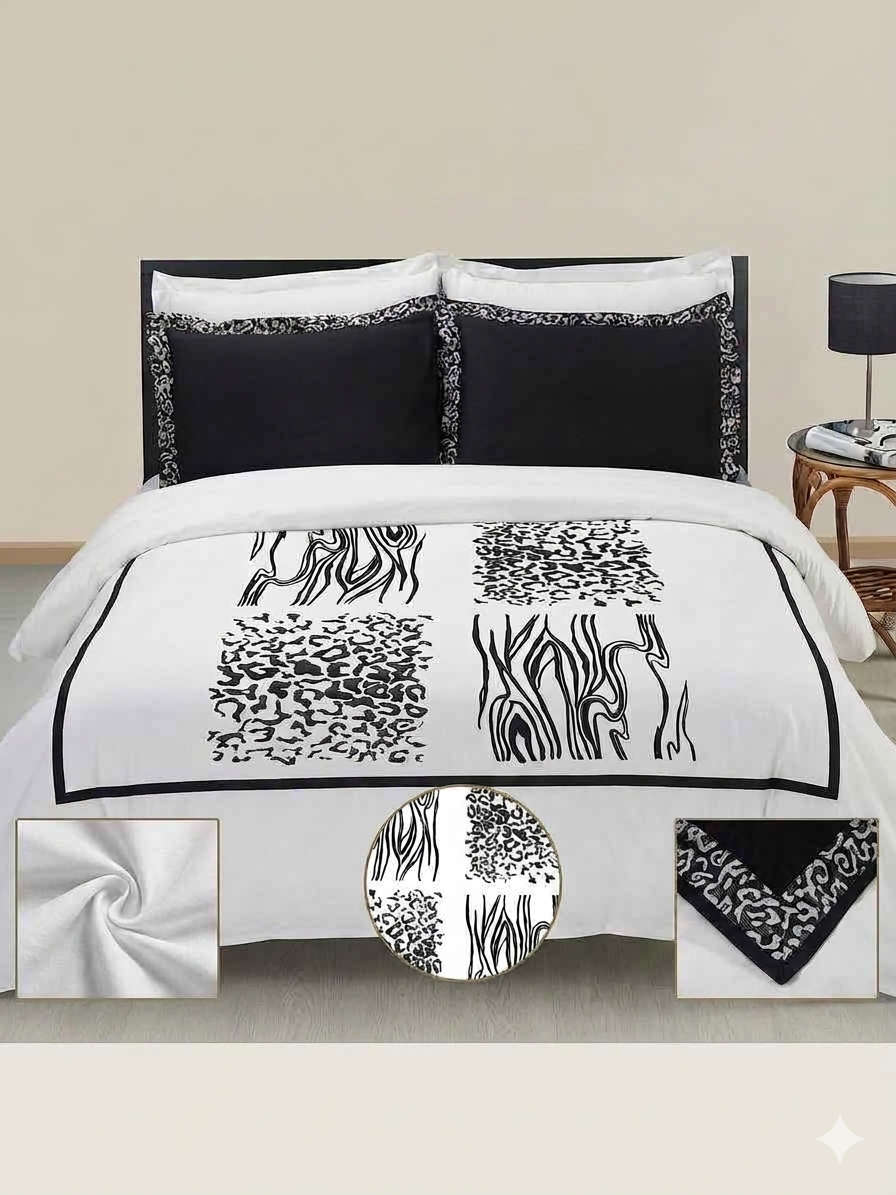 Burbank Embroidered Cotton 3-Piece Duvet Cover Set