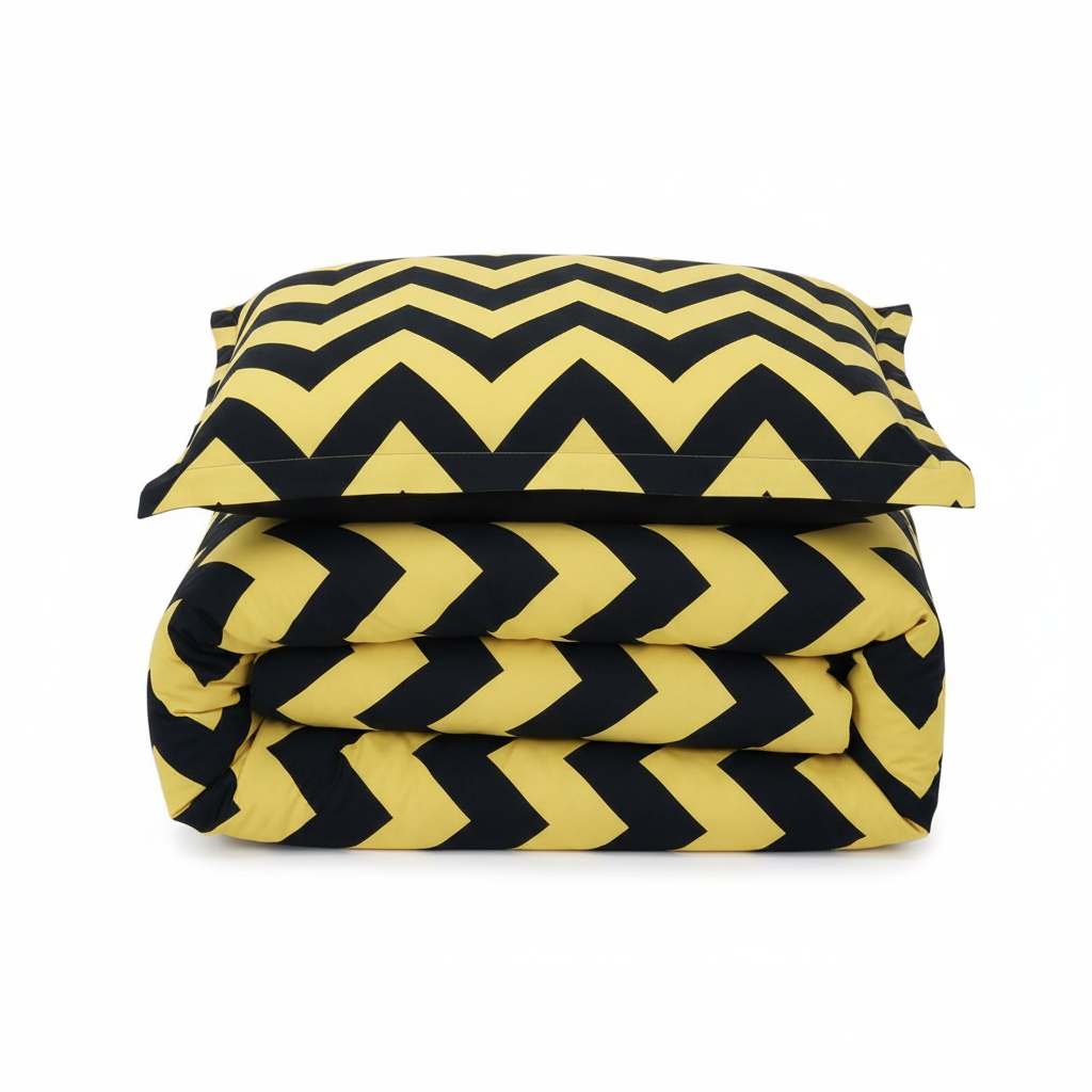 Chevron Combed Cotton Duvet Cover Set