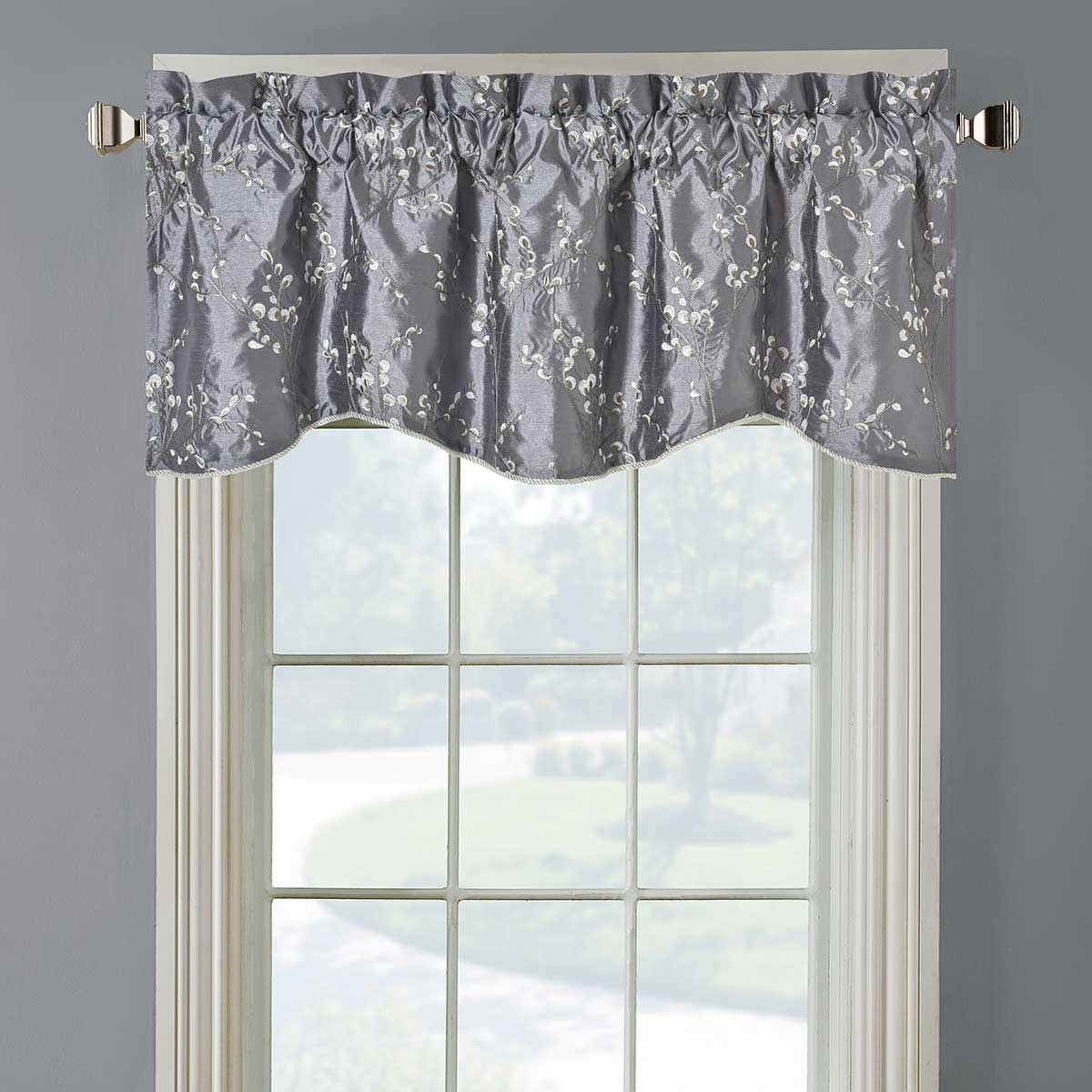 Chloe Lined Embroidered Valance 52" W X 17" L (Single)