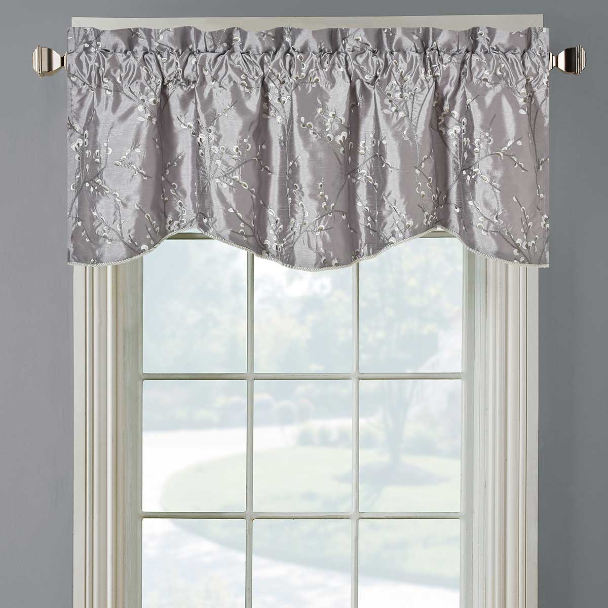Chloe Lined Embroidered Valance 52" W X 17" L (Single)