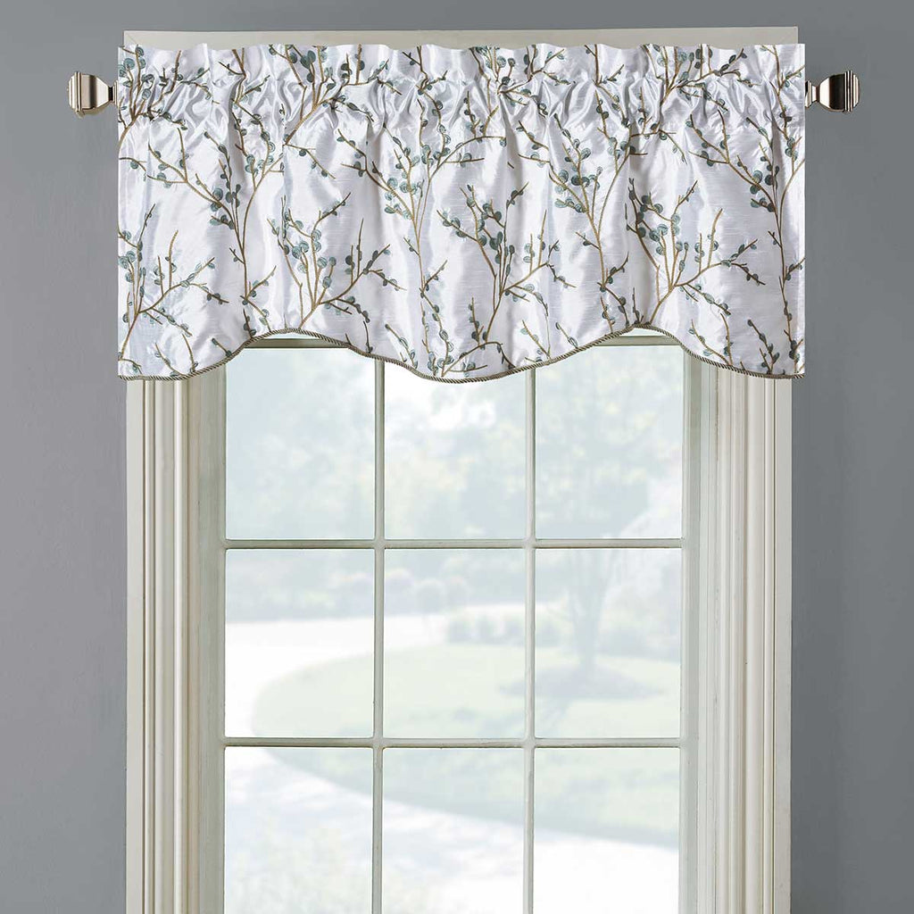 Chloe Lined Embroidered Valance 52" W X 17" L (Single)
