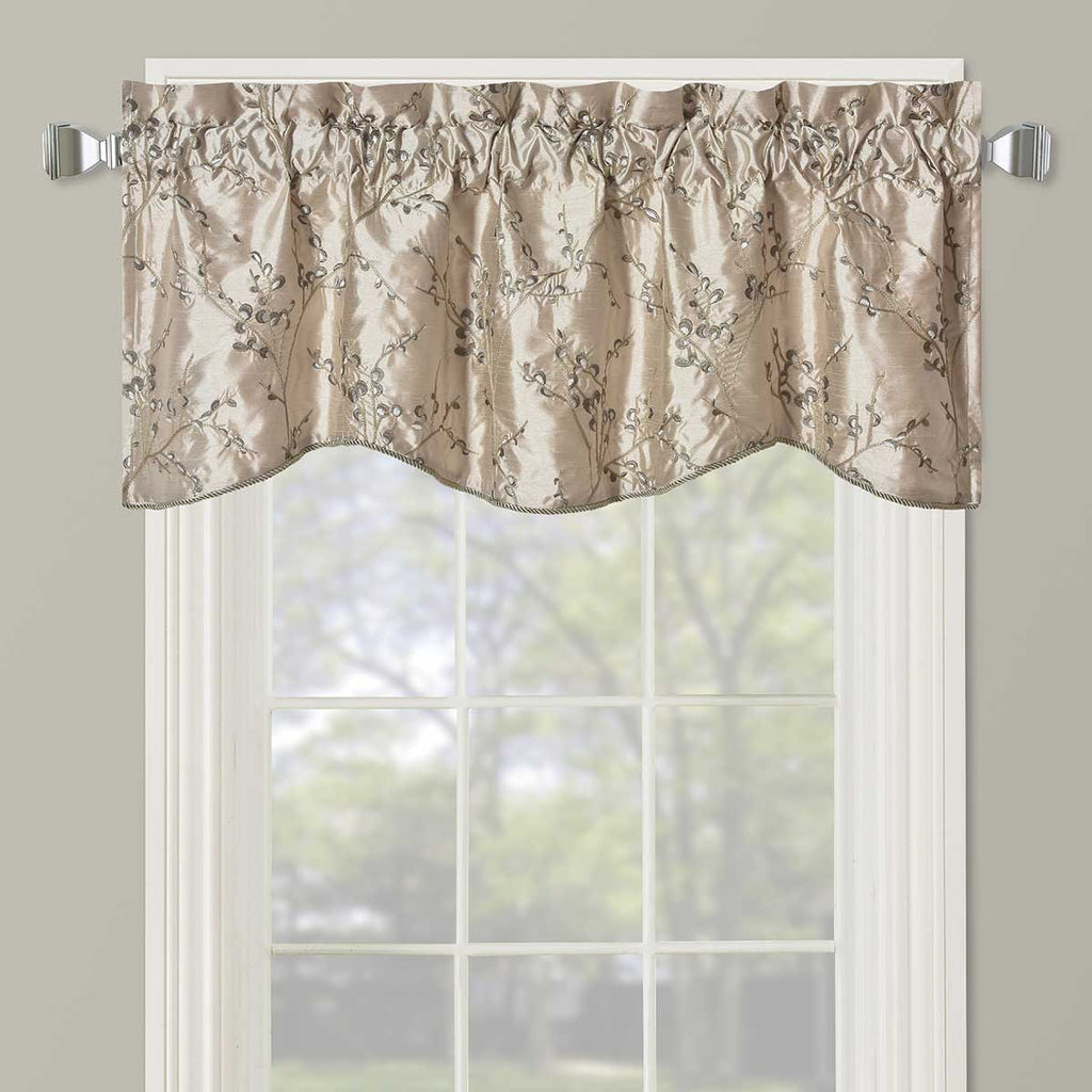 Chloe Lined Embroidered Valance 52" W X 17" L (Single)