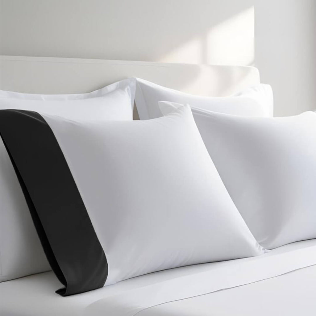 Cuff Pillowcase Set (Pair) - Luxury 608 Cotton USA