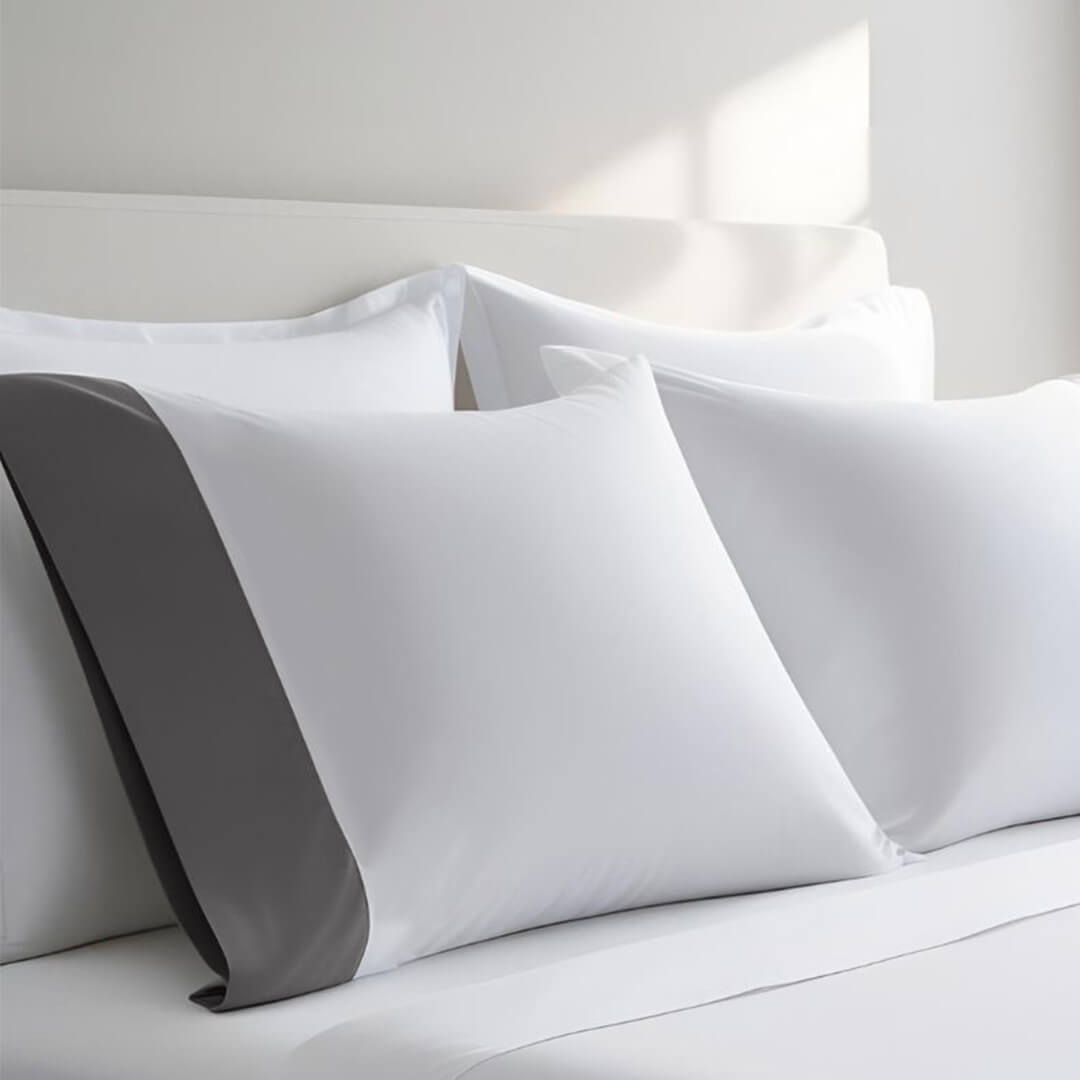 Cuff Pillowcase Set (Pair) - Luxury 608 Cotton USA