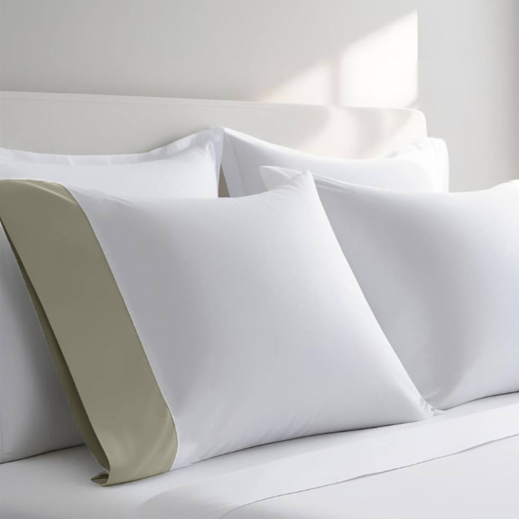 Cuff Pillowcase Set (Pair) - Luxury 608 Cotton USA