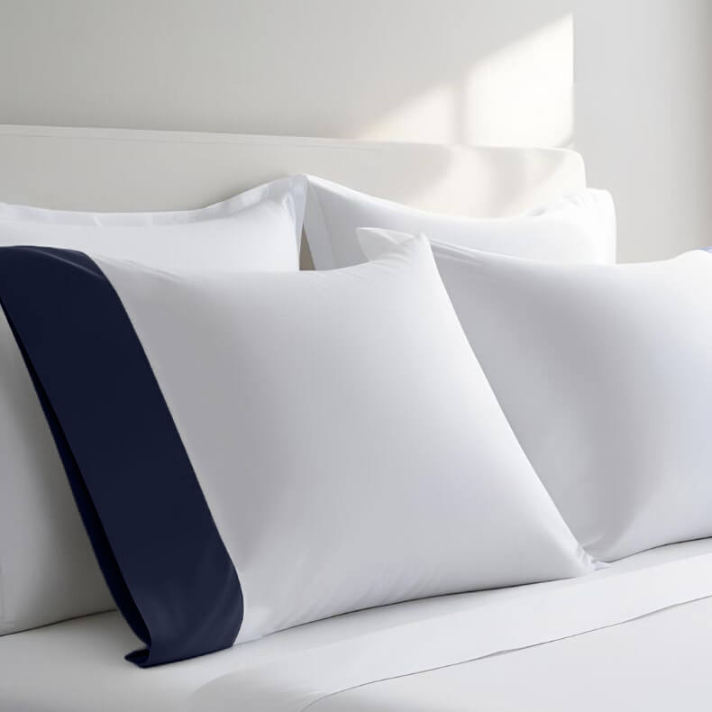 Cuff Pillowcase Set (Pair) - Luxury 608 Cotton USA
