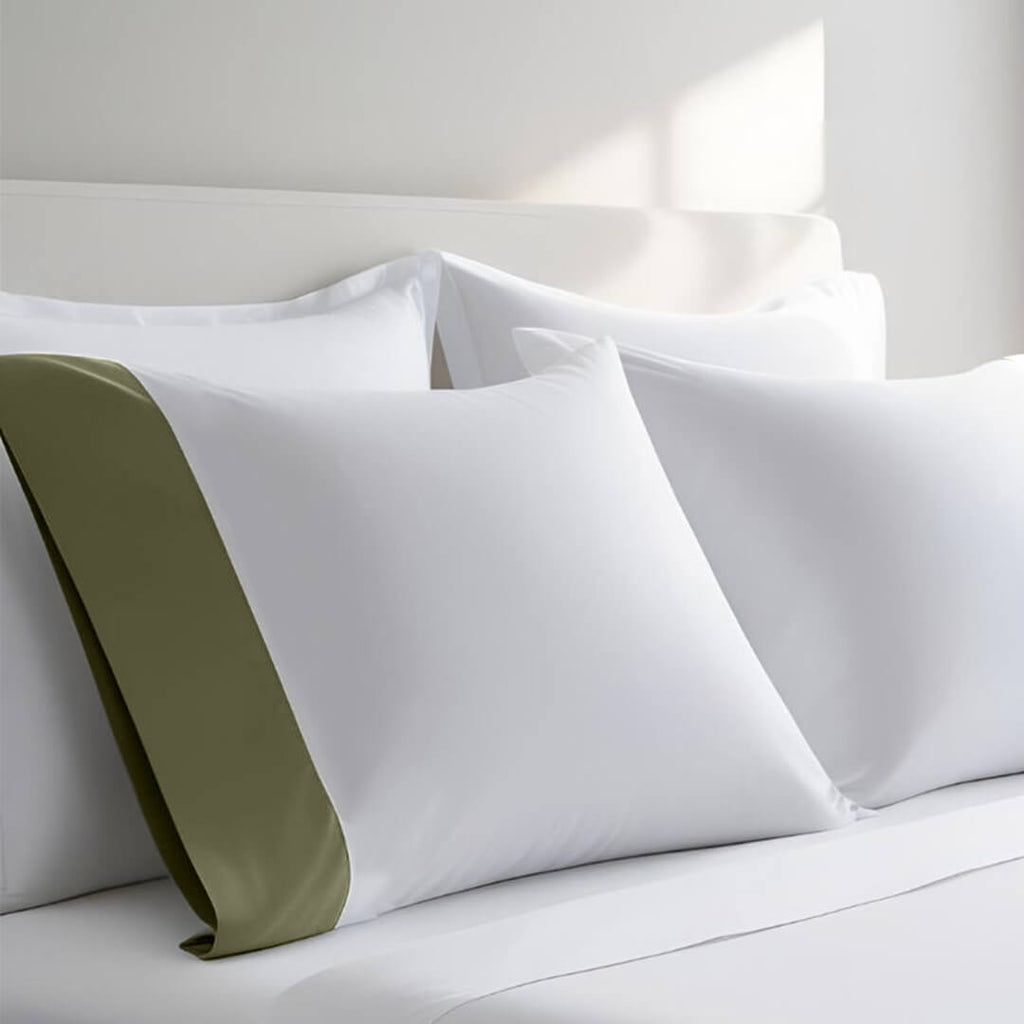 Cuff Pillowcase Set (Pair) - Luxury 608 Cotton USA