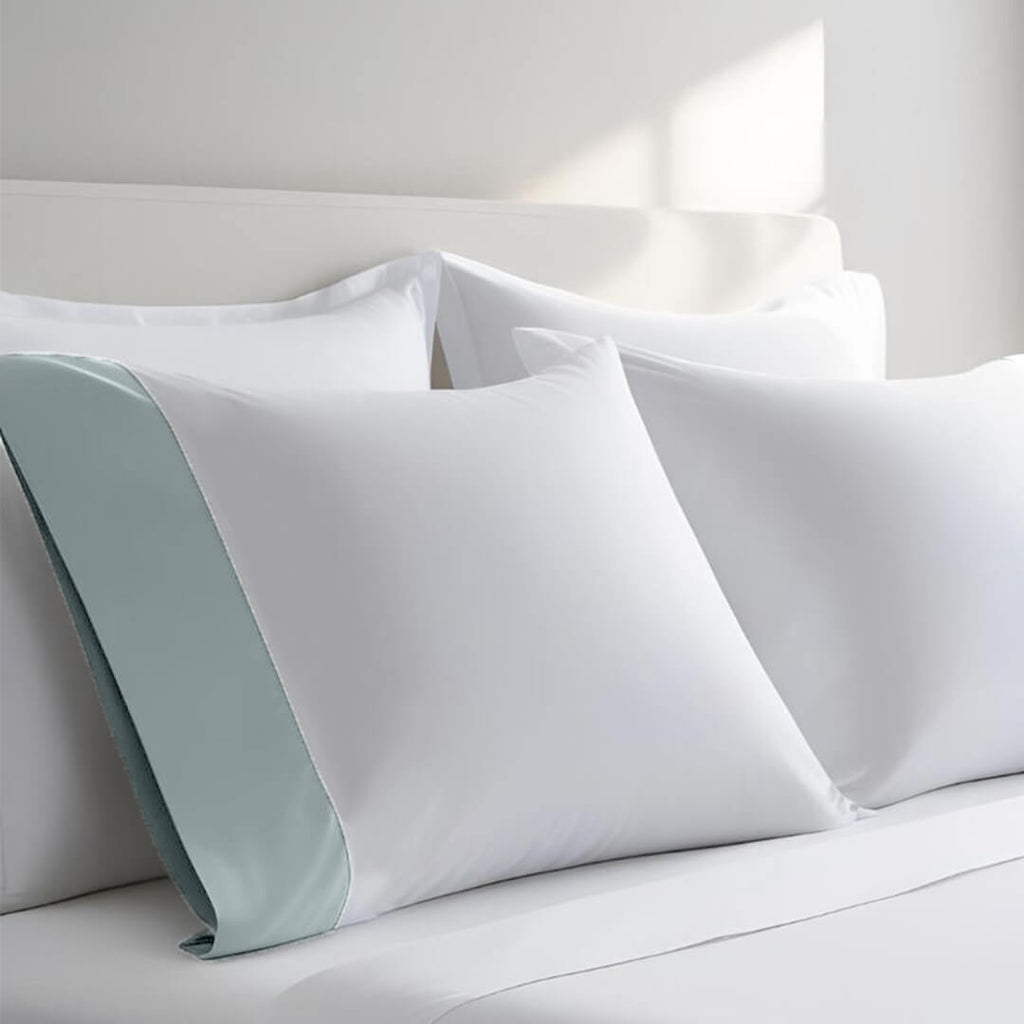 Cuff Pillowcase Set (Pair) - Luxury 608 Cotton USA