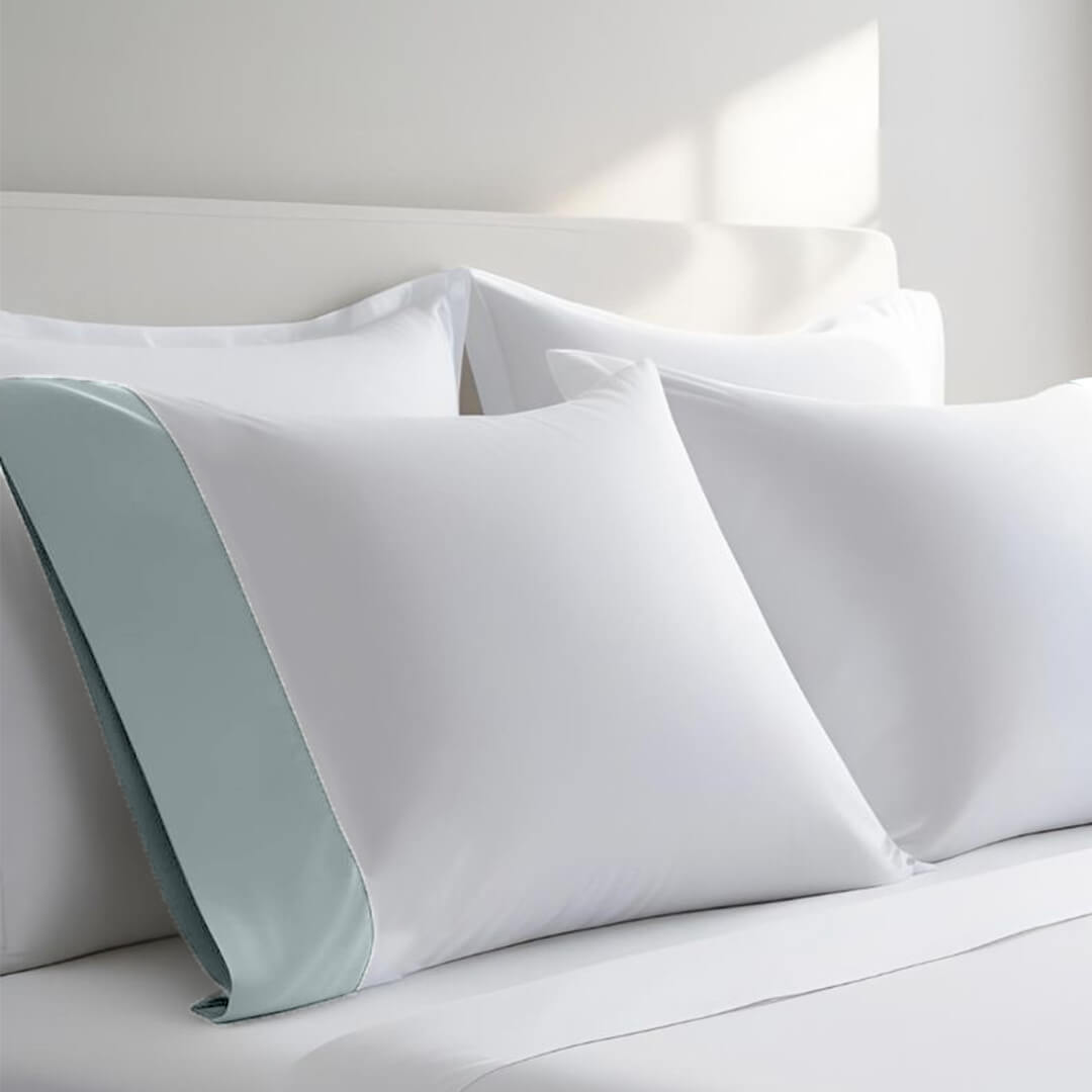 Cuff Pillowcase Set (Pair) - Luxury 608 Cotton USA