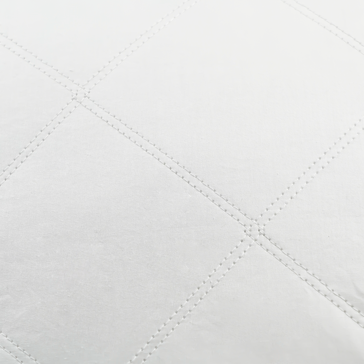 Quilted Pillow with Grey Duck Feather and Down Alternative