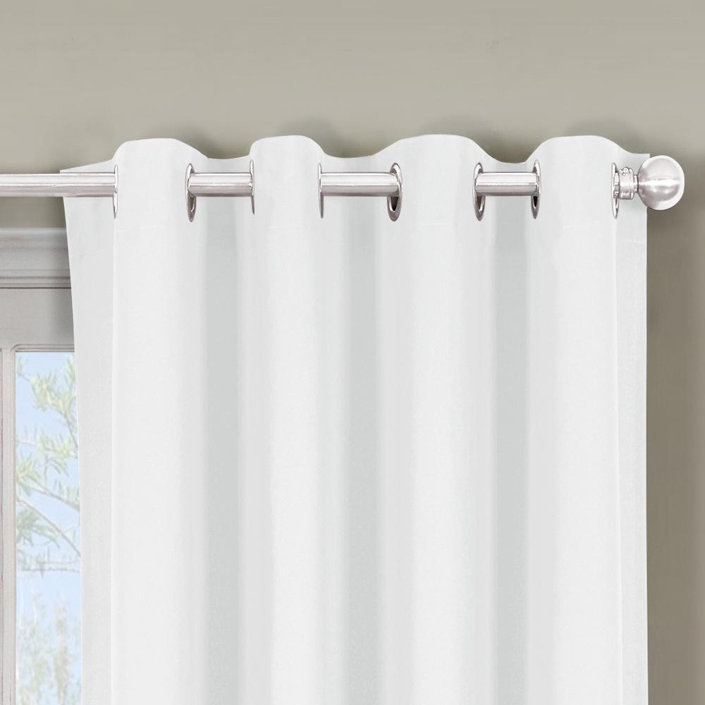Luxor Heavyweight 100% Cotton Room-Darkening Grommet Curtains Single Panel
