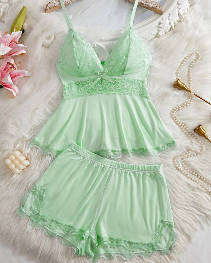 Lace-Trim Modal Cami & Shorts Pajama Set