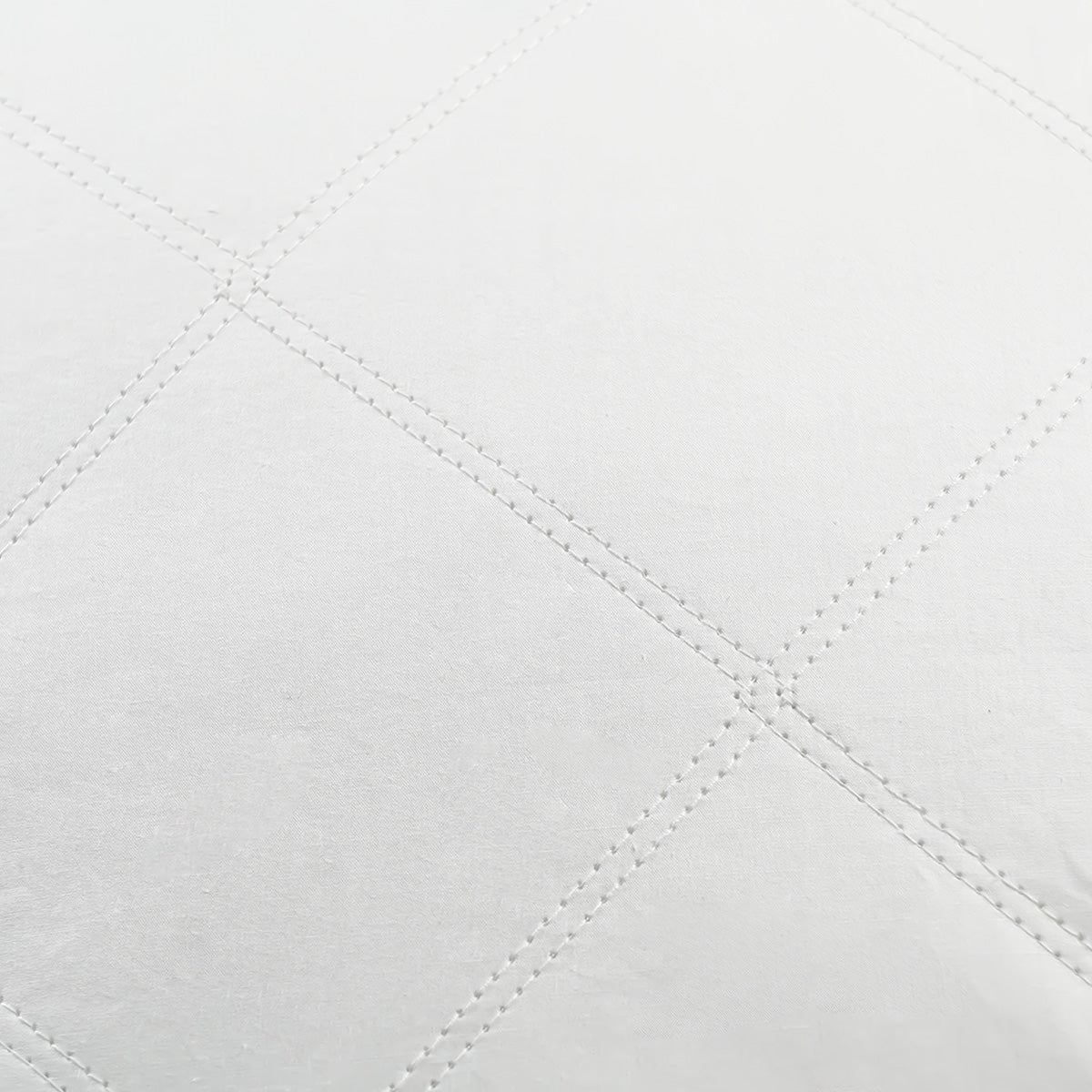 Quilted Pillow with Grey Duck Feather and Down Alternative