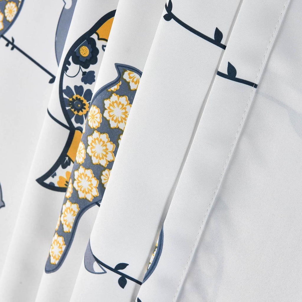 Room Darkening Birds Curtain Panel Pairs (Set of 2)